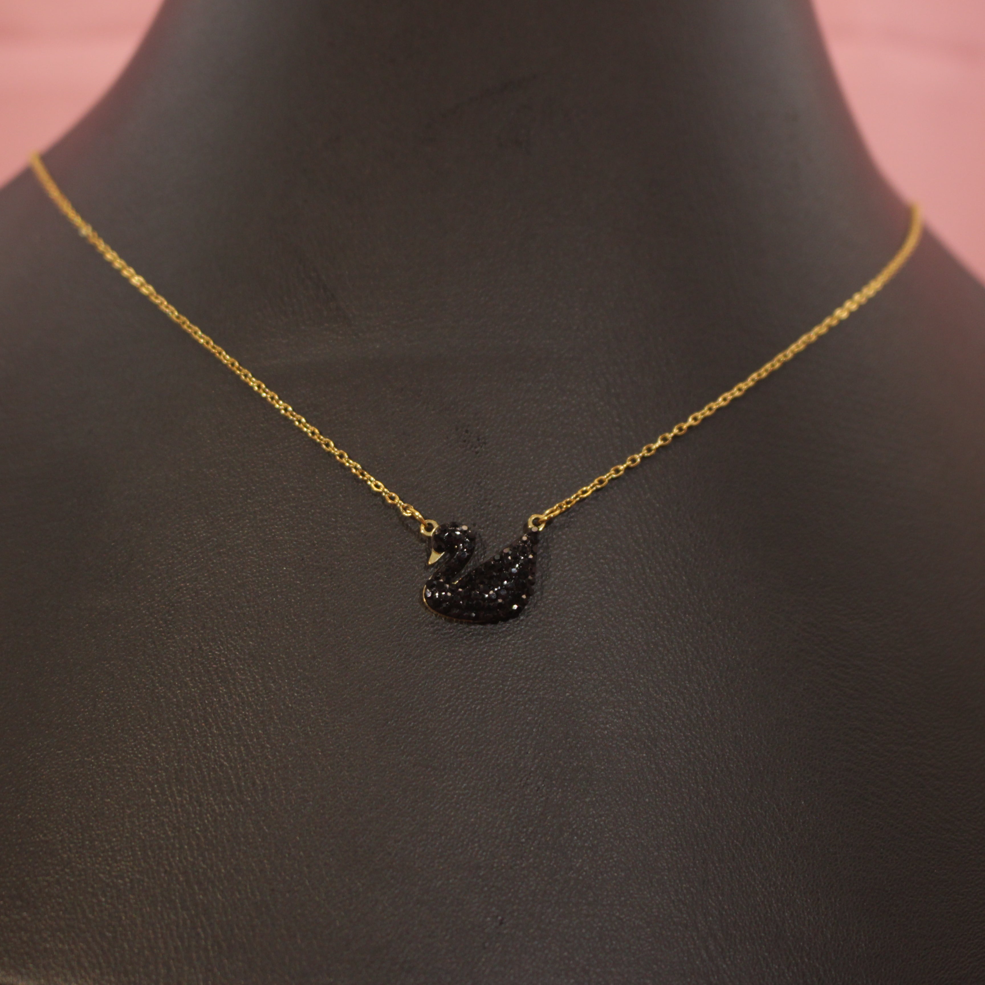 Noir Swan Necklace Midnight Elegance by Mishrah