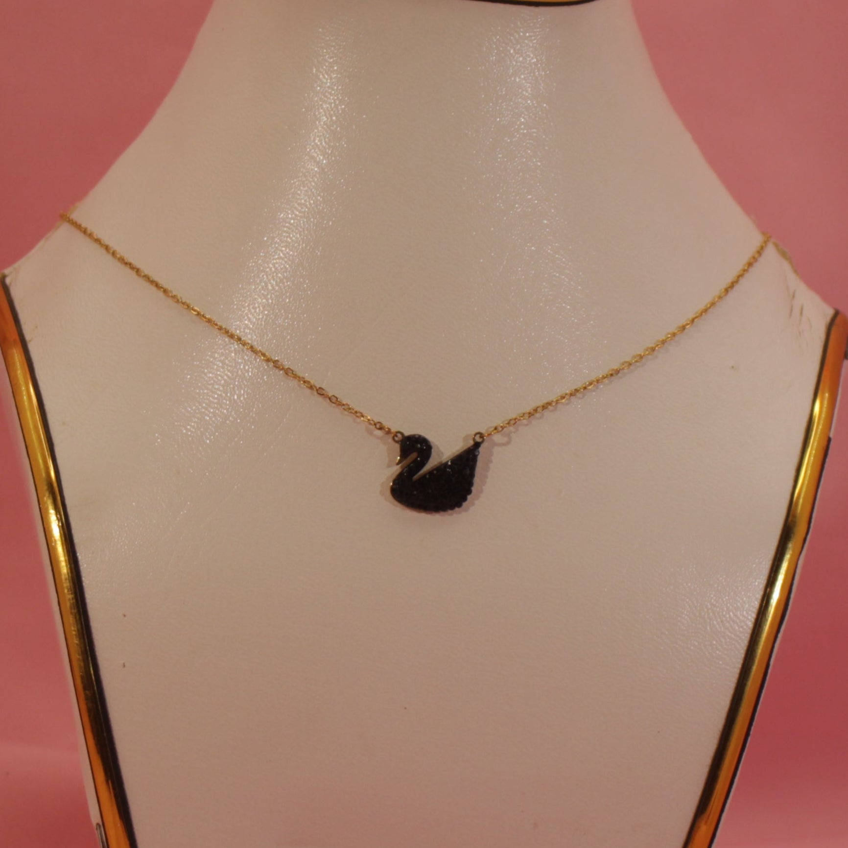 Noir Swan Necklace Midnight Elegance by Mishrah