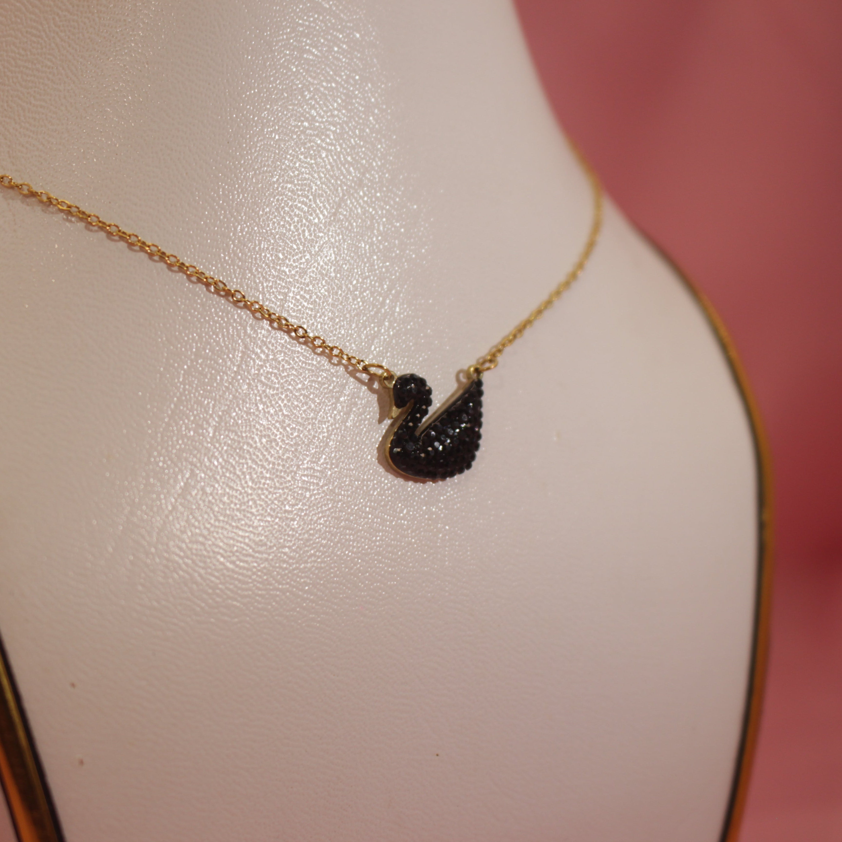 Noir Swan Necklace Midnight Elegance by Mishrah