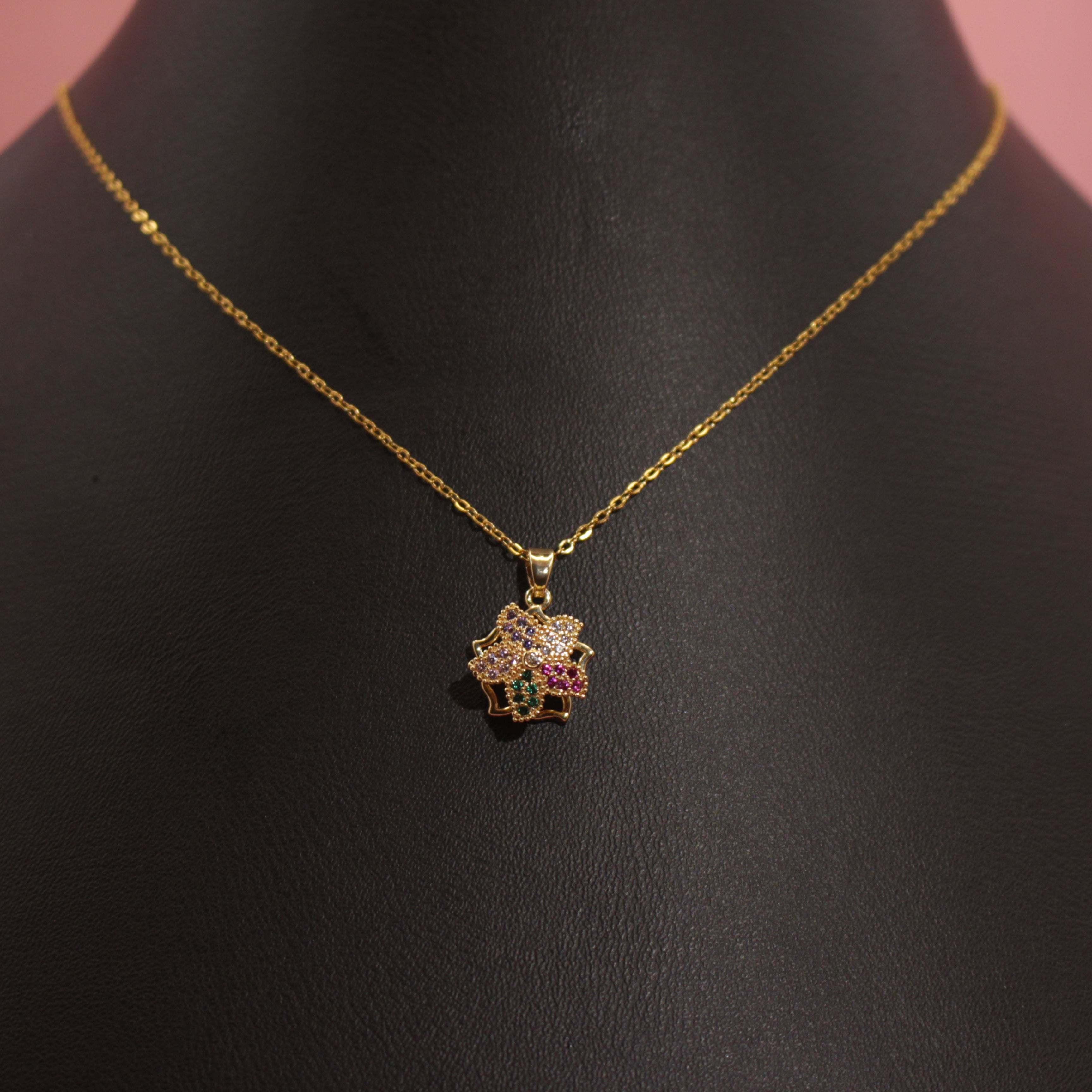 Treasure Bloom Necklace Gold-Plated Charm Pendant