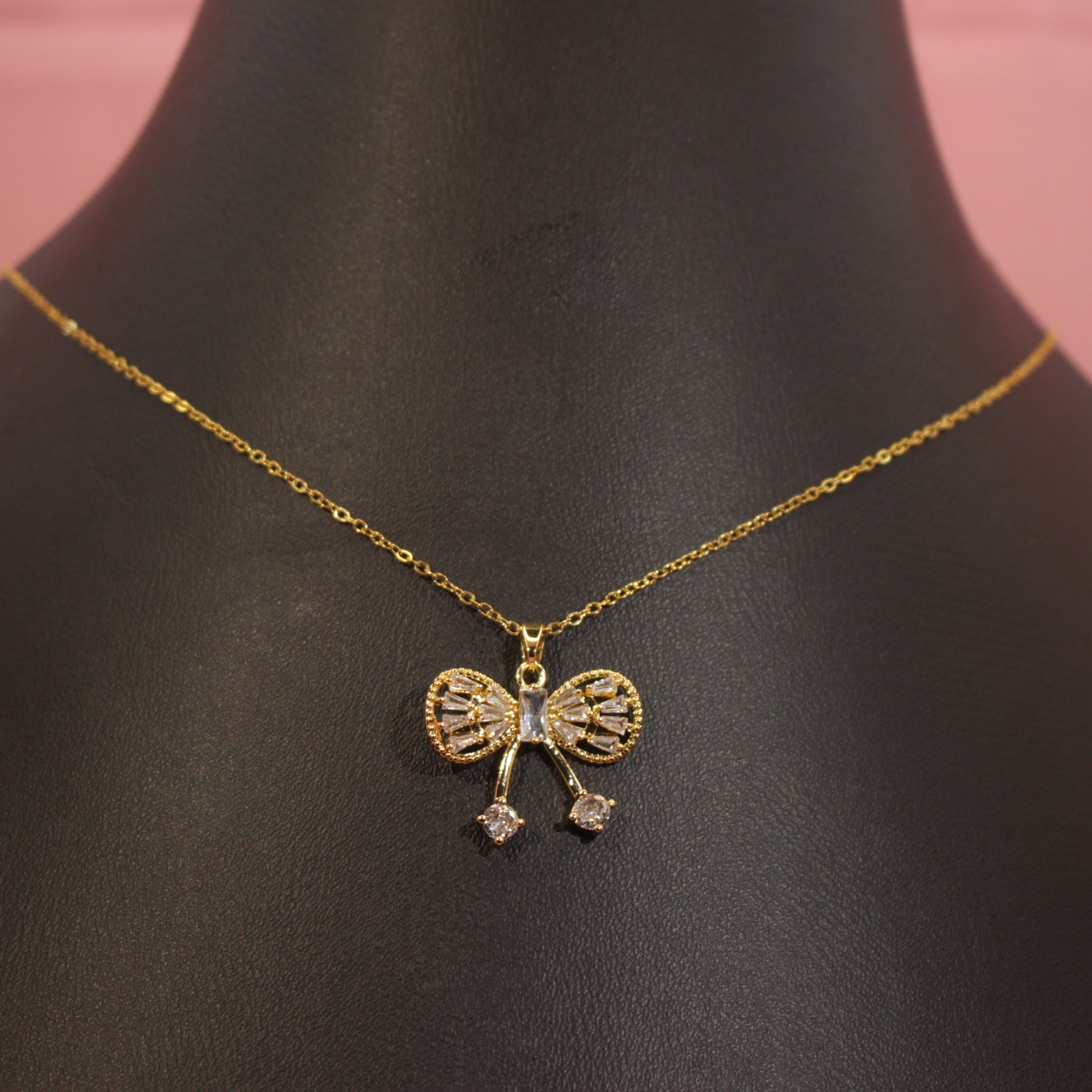 Crystal Tie Pendant Necklace Polished Power by Mishrah